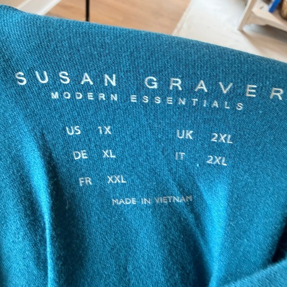 Susan Graver Women's Teal Super Soft Turtle Neck Size 1x - Picture 2 of 4